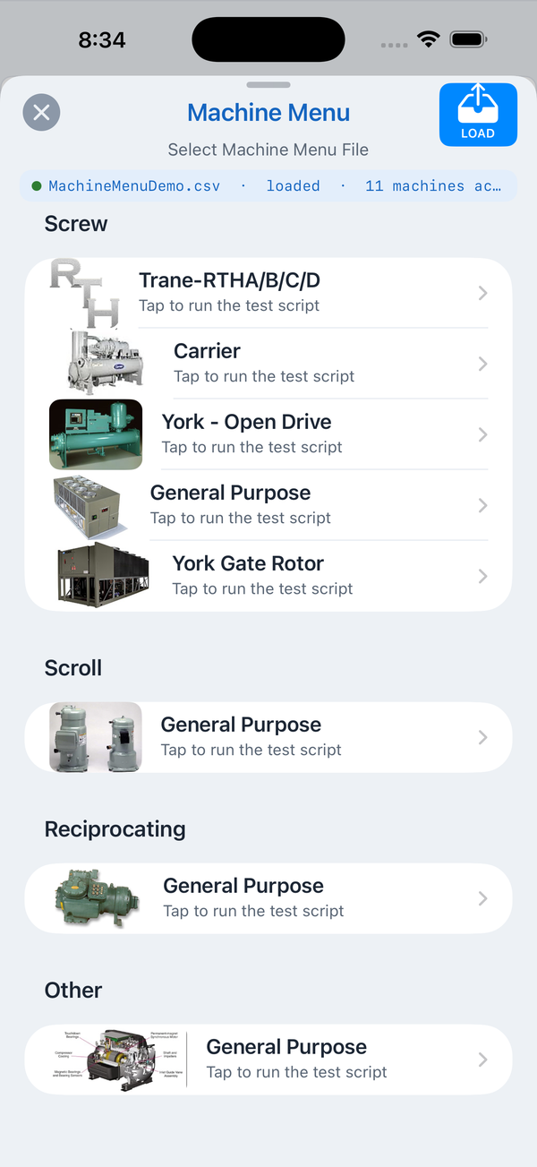Vibration Pro Machine Menu